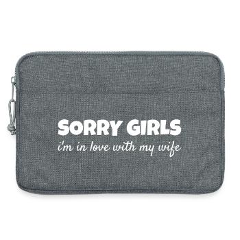 Pardonner à mon mari Orgueil Preuve d’amour romantique - Sacoche pour ordinateur portable 13 pouces - gris chiné - Devant