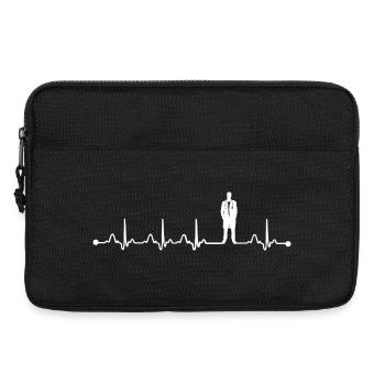 Docteur Heartbeat EKG Amour Infirmière médicale Cadeau de vie - Sacoche pour ordinateur portable 13 pouces - noir - Devant
