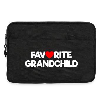 Petit-enfant préféré de Drôle de Cœur Rouge - Sacoche pour ordinateur portable 13 pouces - noir - Devant