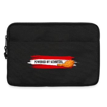 Propulsé par Schnitzel Austria Humour Shirt - Sacoche pour ordinateur portable 13 pouces - noir - Devant