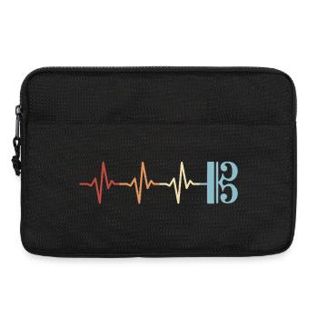 Clé d’alto, alto, alto, battement de cœur - Sacoche pour ordinateur portable 13 pouces - noir - Devant