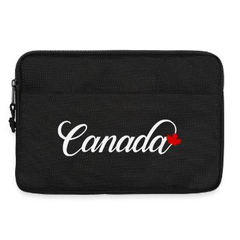 Canada Script with Maple Leaf - Laptop bag 13" - black - Front