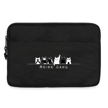Meine Gang – Katzen Doodle für echte Katzenfans - Laptoptasche 13" - Schwarz - Vorne
