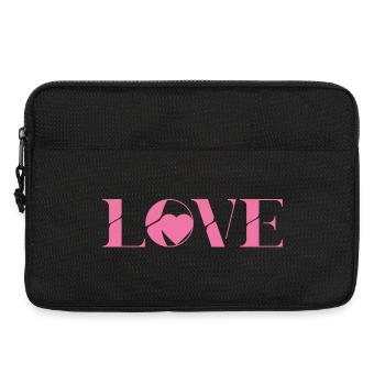 Pink Love Text Design - Sacoche pour ordinateur portable 13 pouces - noir - Devant