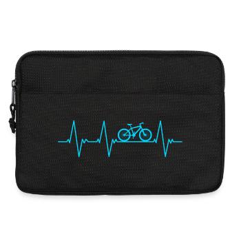 ECG du battement cardiaque du vélo - Sacoche pour ordinateur portable 13 pouces - noir - Devant