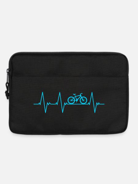 Fahrrad Herzschlag Ekg - Laptoptasche 13" - Schwarz