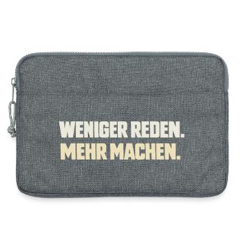Parle moins. Faites plus. - Sacoche pour ordinateur portable 13 pouces - gris chiné - Devant