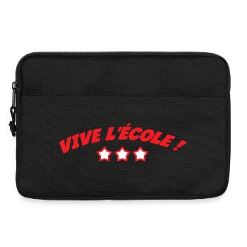 Motif Scolaire : Vive l'École et la Réussite ! - Sacoche pour ordinateur portable 13 pouces - noir - Devant