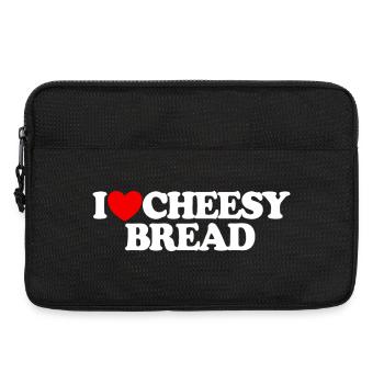 I love cheese bread. My favorite food: cheese bread. - Laptop bag 13" - black - Front