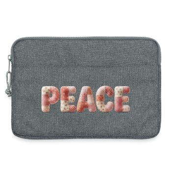 Motif de la douce paix pour les femmes, les filles et les enfants - Sacoche pour ordinateur portable 13 pouces - gris chiné - Devant