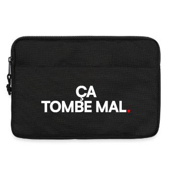 Ça tombe mal - Sacoche pour ordinateur portable 13 pouces - noir - Devant