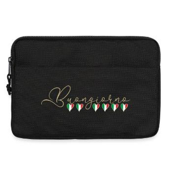 Italien mit Herz  - Laptoptasche 13" - Schwarz - Vorne