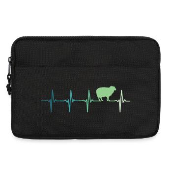 Schafsherzschlag Schaf, Schaf, Schaf - Laptoptasche 13" - Schwarz - Vorne