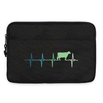 Kuhherzschlag Kühe Bauer - Laptoptasche 13" - Schwarz - Vorne