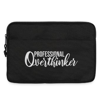 Professional Overthinker Lustig Grübeln Angst Logo - Laptoptasche 13" - Schwarz - Vorne