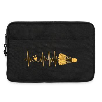 Badminton heartbeat for all badminton players - Laptop bag 13" - black - Front