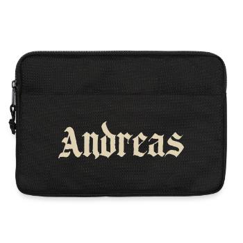 Motif de la police baptismale Andreas Fraktur - Sacoche pour ordinateur portable 13 pouces - noir - Devant