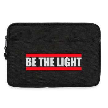 Be The Light Motivierend Positivität Spruch Logo - Laptoptasche 13" - Schwarz - Vorne