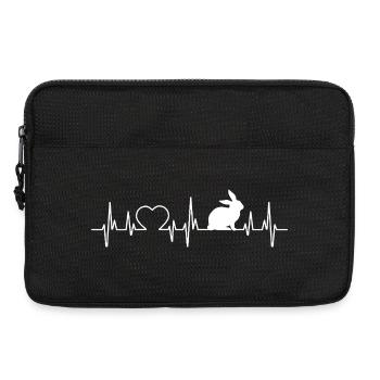 Rabbit heartbeat - Laptop bag 13" - black - Front