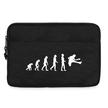Evolution Gitarrist lustiges Geschenk-T-Shirt - Laptoptasche 13" - Schwarz - Vorne