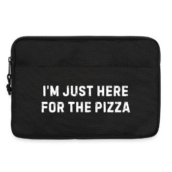 Je suis juste là pour la pizza, la nourriture drôle - Sacoche pour ordinateur portable 13 pouces - noir - Devant