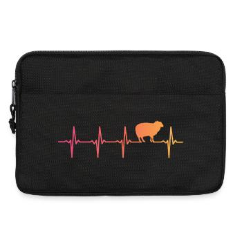 Sheep Sunset Heartbeat Gift Sheep - Laptop bag 13" - black - Front