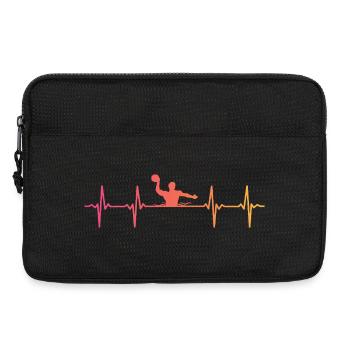 Wasserball Sonnenuntergang Herzschlag Wasserball - Laptoptasche 13" - Schwarz - Vorne