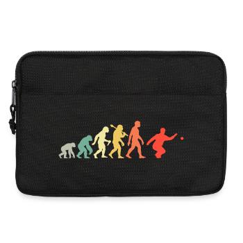 Boccia Und Petanque Spieler Evolution Retro Grafik - Laptoptasche 13" - Schwarz - Vorne