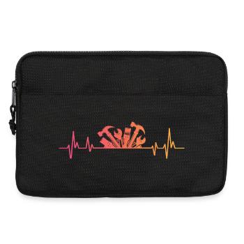 bricoleur sunset battement de coeur bricolage - Sacoche pour ordinateur portable 13 pouces - noir - Devant