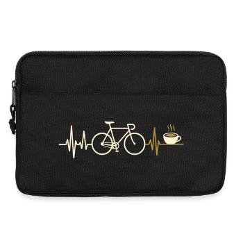 Cyclisme Heartbeat Vélo de route Gravel Bike Coffee - Sacoche pour ordinateur portable 13 pouces - noir - Devant