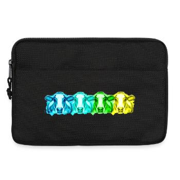 Kuh Kühe - Laptoptasche 13" - Schwarz - Vorne
