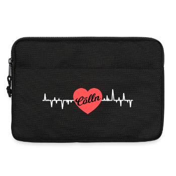 Kölner Herzschlag - Laptoptasche 13" - Schwarz - Vorne
