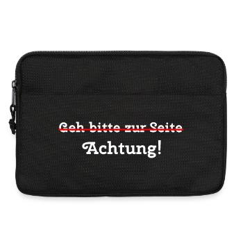 pfälzische sprüche, bitte zur seite, achtung - Laptoptasche 13" - Schwarz - Vorne
