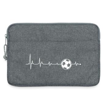 Mondpuls Herzschlag - Laptoptasche 13" - Grau meliert - Vorne