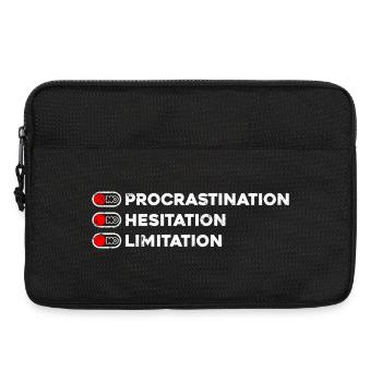 Kein Prokrastinations-Trio - Laptoptasche 13" - Schwarz - Vorne