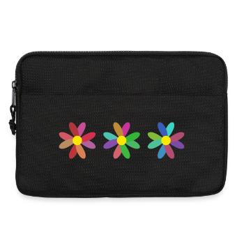FLEUR. FLOWER. NATURE. ECOLOGIE. ANNIVERSAIRE - Sacoche pour ordinateur portable 13 pouces - noir - Devant