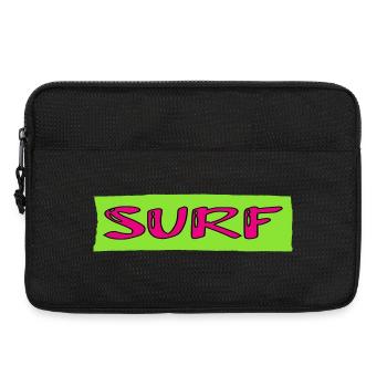 SURFING. FISH. BEACH. SEA. OCEAN. HUMOR. HOLIDAY - Laptop bag 13" - black - Front