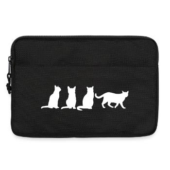 Drôles de chats - Sacoche pour ordinateur portable 13 pouces - noir - Devant