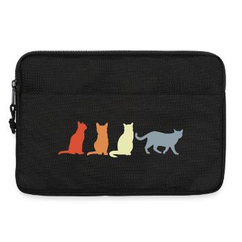 Chats vintage - Sacoche pour ordinateur portable 13 pouces - noir - Devant