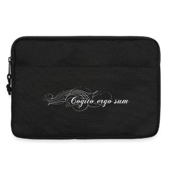 Cogito ergo sum - I think therefore I am - Laptop bag 13" - black - Front