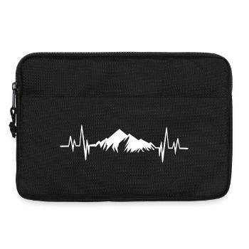 Battement de cœur en montagne - Sacoche pour ordinateur portable 13 pouces - noir - Devant