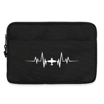 Battement de cœur d’un avion - Sacoche pour ordinateur portable 13 pouces - noir - Devant
