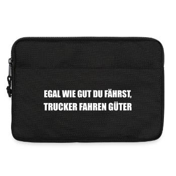 Truckers drive goods – funny saying - Laptop bag 13" - black - Front
