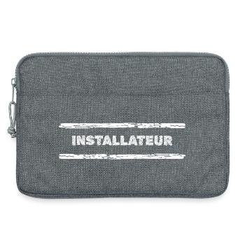 Occupation Plumber - Laptop bag 13" - heather grey - Front