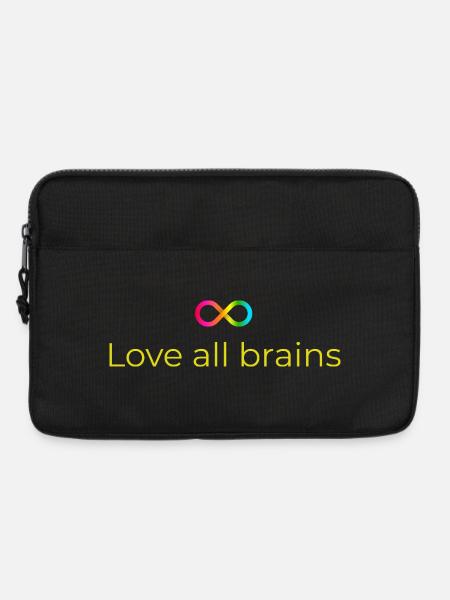 Love_all_brains - Laptoptasche 13" - Schwarz