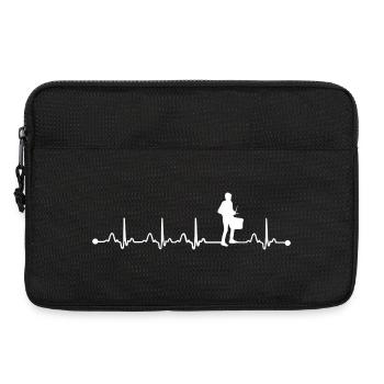 Snare Drum Kit Player Heartbeat EKG Lustige Snare - Laptoptasche 13" - Schwarz - Vorne