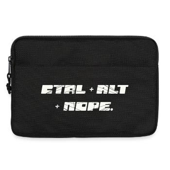 CTRL ALT NOPE - Laptoptasche 13" - Schwarz - Vorne