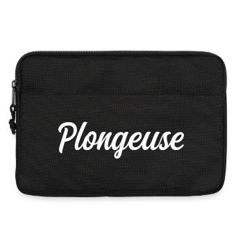 Plongeuse Sous-Marine Palmes Bouteille Océan - Sacoche pour ordinateur portable 13 pouces - noir - Devant