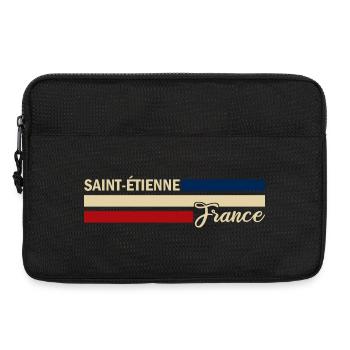 France - Saint-Etienne - France - Flag - Laptop bag 13" - black - Front