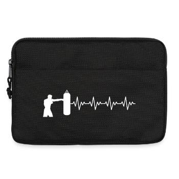 Boxer Boxerin Boxsack Boxen EKG Herzschlag - Laptoptasche 13" - Schwarz - Vorne